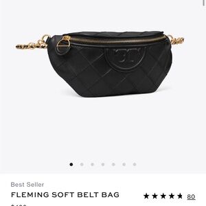 Tory Burch Black Fleming Soft Belt Bag